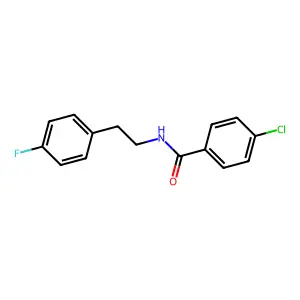 4-chloro-N-[2-(4-fluorophenyl)ethyl]benzamide structure