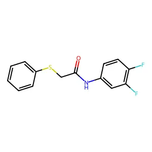 N-(3,4-difluorophenyl)-2-(phenylsulfanyl)acetamide structure