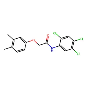 2-(3,4-dimethylphenoxy)-N-(2,4,5-trichlorophenyl)acetamide structure