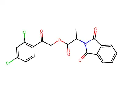 2-(2,4-dichlorophenyl)-2-oxoethyl 2-(1,3-dioxo-1,3-dihydro-2H-isoindol-2-yl)propanoate structure