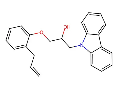 1-(9H-carbazol-9-yl)-3-[2-(prop-2-en-1-yl)phenoxy]propan-2-ol structure