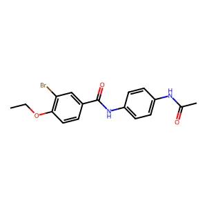 N-(4-acetamidophenyl)-3-bromo-4-ethoxybenzamide structure