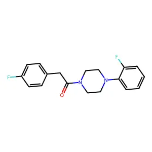 2-(4-Fluorophenyl)-1-[4-(2-fluorophenyl)piperazin-1-yl]ethanone structure