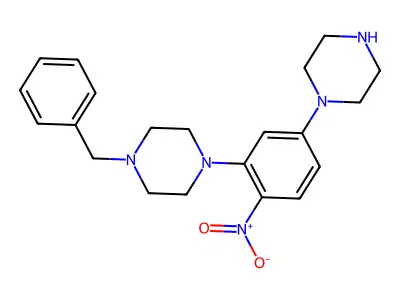 1-Benzyl-4-[2-nitro-5-(1-piperazinyl)phenyl]piperazine structure