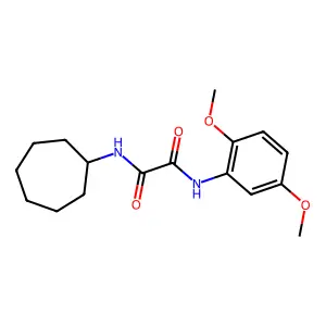 N-cycloheptyl-N'-(2,5-dimethoxyphenyl)ethanediamide structure