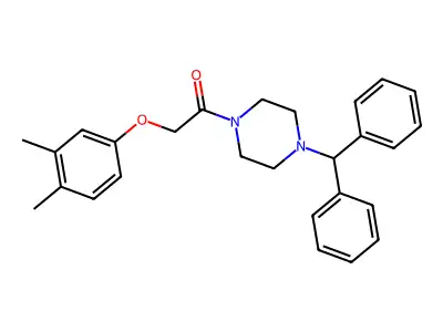 1-(4-Benzhydrylpiperazin-1-yl)-2-(3,4-dimethylphenoxy)ethanone structure