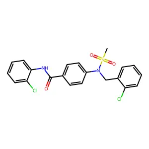 N-(2-chlorophenyl)-4-[(2-chlorophenyl)methyl-methylsulfonylamino]benzamide structure