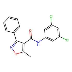 N-(3,5-dichlorophenyl)-5-methyl-3-phenyl-1,2-oxazole-4-carboxamide structure