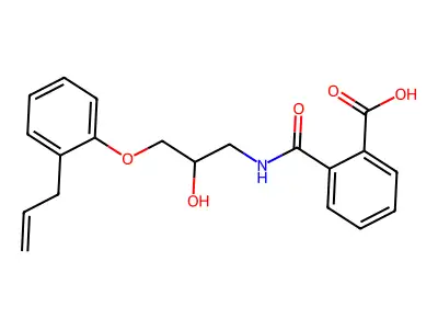 2-[[2-hydroxy-3-(2-prop-2-enylphenoxy)propyl]carbamoyl]benzoic Acid structure