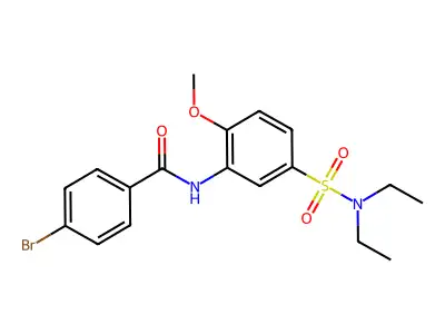 4-bromo-N-[5-(diethylsulfamoyl)-2-methoxyphenyl]benzamide structure