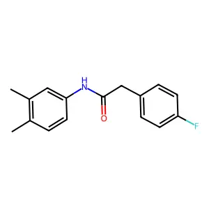 N-(3,4-dimethylphenyl)-2-(4-fluorophenyl)acetamide structure