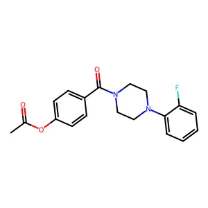 4-{[4-(2-Fluorophenyl)piperazin-1-yl]carbonyl}phenyl acetate structure