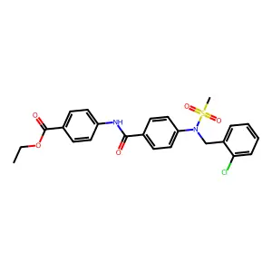 Ethyl 4-({4-[(2-chlorobenzyl)(methylsulfonyl)amino]benzoyl}amino)benzoate structure