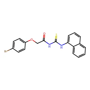2-(4-bromophenoxy)-N-(naphthalen-1-ylcarbamothioyl)acetamide structure