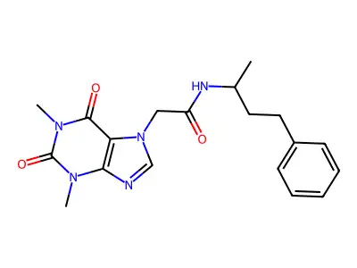 2-(1,3-dimethyl-2,6-dioxopurin-7-yl)-N-(4-phenylbutan-2-yl)acetamide structure