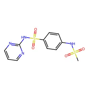 4-(methanesulfonamido)-N-pyrimidin-2-ylbenzenesulfonamide structure