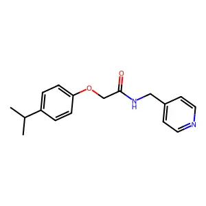 2-(4-propan-2-ylphenoxy)-N-(pyridin-4-ylmethyl)acetamide structure