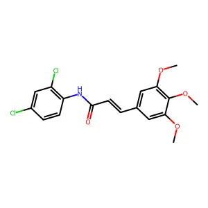 (E)-N-(2,4-dichlorophenyl)-3-(3,4,5-trimethoxyphenyl)prop-2-enamide structure