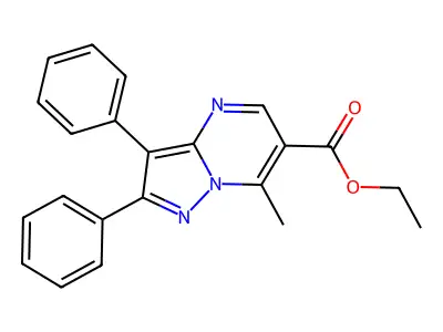 Ethyl 7-methyl-2,3-diphenylpyrazolo[1,5-a]pyrimidine-6-carboxylate structure