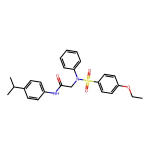 2-(N-(4-ethoxyphenyl)sulfonylanilino)-N-(4-propan-2-ylphenyl)acetamide structure