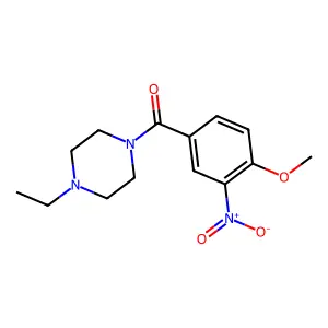 (4-Ethylpiperazin-1-yl)(4-methoxy-3-nitrophenyl)methanone structure
