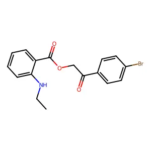 2-(4-Bromophenyl)-2-oxoethyl 2-(ethylamino)benzoate structure