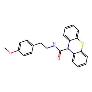 N-[2-(4-methoxyphenyl)ethyl]phenothiazine-10-carboxamide structure