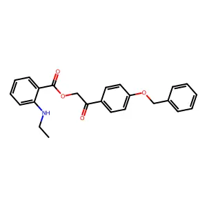 2-[4-(Benzyloxy)phenyl]-2-oxoethyl 2-(ethylamino)benzoate structure