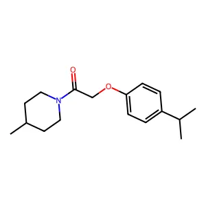1-(4-Methylpiperidin-1-yl)-2-[4-(propan-2-yl)phenoxy]ethanone structure