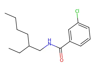 3-chloro-N-(2-ethylhexyl)benzamide structure
