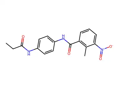 2-methyl-3-nitro-N-[4-(propanoylamino)phenyl]benzamide structure