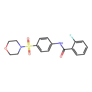 2-fluoro-N-[4-(4-morpholinylsulfonyl)phenyl]benzamide structure