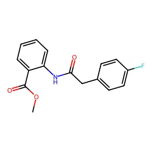 Methyl 2-(2-(4-fluorophenyl)acetamido)benzoate structure
