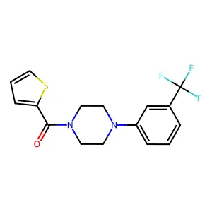 Thiophen-2-yl-[4-[3-(trifluoromethyl)phenyl]piperazin-1-yl]methanone structure