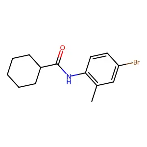 N-(4-bromo-2-methylphenyl)cyclohexanecarboxamide structure