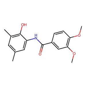 N-(2-hydroxy-3,5-dimethylphenyl)-3,4-dimethoxybenzamide structure
