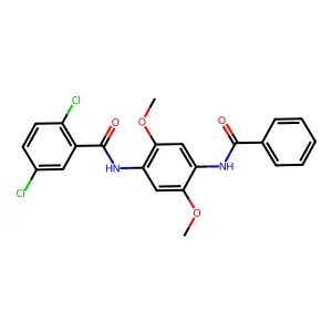 N-(4-benzamido-2,5-dimethoxyphenyl)-2,5-dichlorobenzamide structure