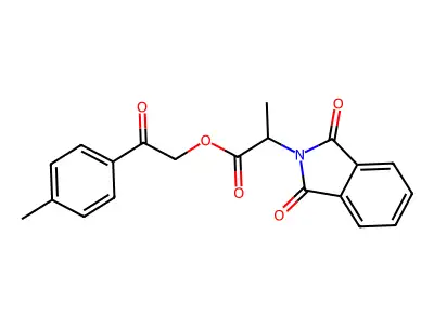 2-(4-methylphenyl)-2-oxoethyl 2-(1,3-dioxo-1,3-dihydro-2H-isoindol-2-yl)propanoate structure
