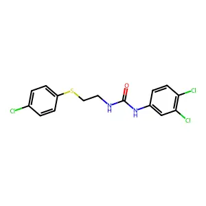 1-[2-(4-Chlorophenyl)sulfanylethyl]-3-(3,4-dichlorophenyl)urea structure
