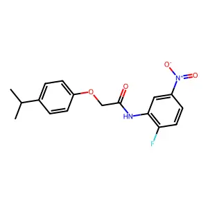 N-(2-fluoro-5-nitrophenyl)-2-(4-propan-2-ylphenoxy)acetamide structure