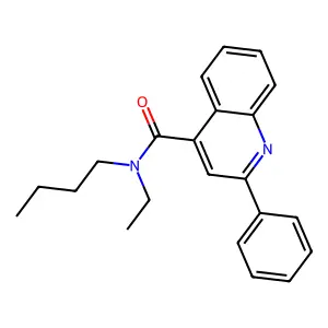 N-butyl-N-ethyl-2-phenylquinoline-4-carboxamide structure