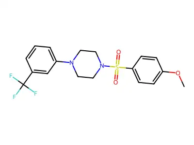 1-[(4-Methoxyphenyl)sulfonyl]-4-[3-(trifluoromethyl)phenyl]piperazine structure