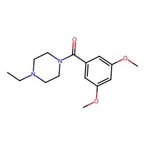 (3,5-Dimethoxyphenyl)(4-ethyl-1-piperazinyl)methanone structure