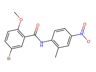 5-bromo-2-methoxy-N-(2-methyl-4-nitrophenyl)benzamide structure