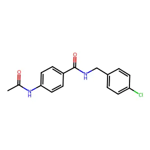 4-(acetylamino)-N-(4-chlorobenzyl)benzamide structure