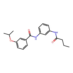 N-[3-(butyrylamino)phenyl]-3-isopropoxybenzamide structure