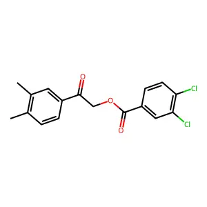 2-(3,4-Dimethylphenyl)-2-oxoethyl 3,4-dichlorobenzoate structure