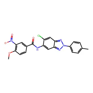 N-[6-chloro-2-(4-methylphenyl)benzotriazol-5-yl]-4-methoxy-3-nitrobenzamide structure