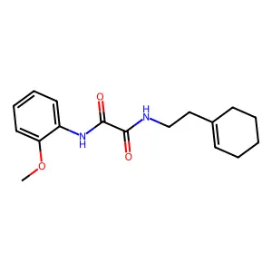 N-[2-(cyclohexen-1-yl)ethyl]-N'-(2-methoxyphenyl)oxamide structure