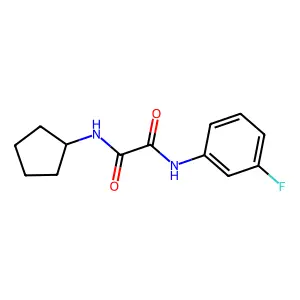 N-cyclopentyl-N'-(3-fluorophenyl)oxamide structure